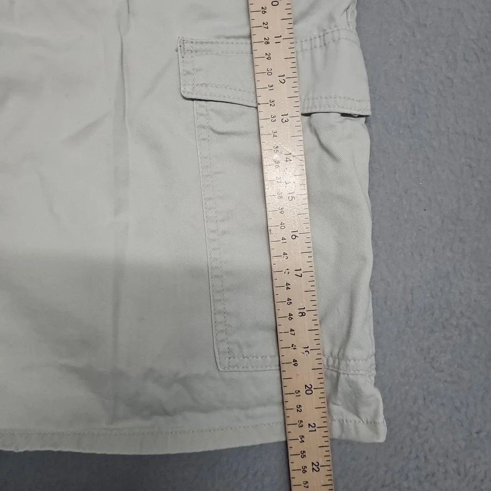 Polo Jeans Co. Ralph Lauren Men's Beige Cotton Cargo Shorts Size‎ 38 RL Flag